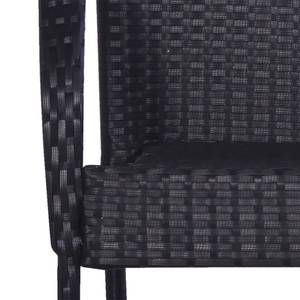 Garten-Essgruppe (3-tlg) 3072440 Schwarz - Kunststoff - Polyrattan - 53 x 72 x 110 cm