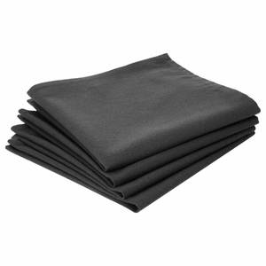 serviette table cotton gris f x4, gris Anthracite