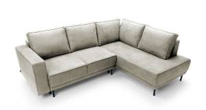 Ecksofa Rodario Beige - Massivholz - Holz teilmassiv