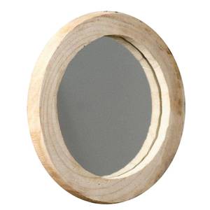 Spiegel im Holzrahmen Factory Beige - Holzwerkstoff - Massivholz - 17 x 39 x 38 cm