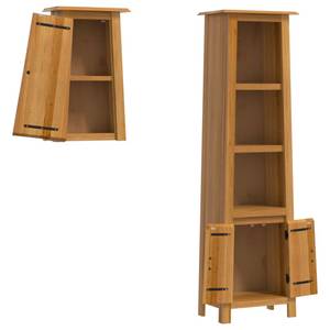 Badmöbel Set 3223460 (2-teilig) Braun - Massivholz - Holzart/Dekor - 48 x 170 x 32 cm