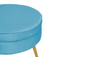 Sitzpouf Frostwood Blau - Textil - 52 x 41 x 52 cm