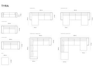 Panoramasofa TYRA 6 Sitzplätze Schwarz