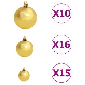 Weihnachtsbaum 3009437-1 Bronze - Gold - Weiß - 105 x 210 x 105 cm