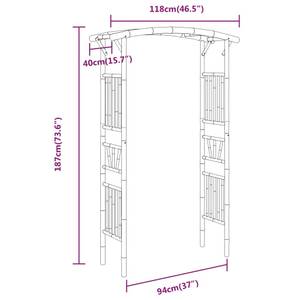 Arche pour rosiers 341746 Marron - Bambou - 40 x 187 x 118 cm