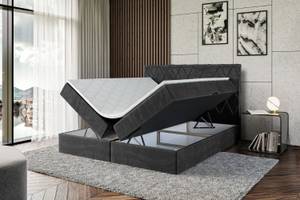 Boxspringbett LEPARO Schwarz - Breite: 160 cm - H3