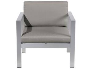 Sitzgruppe SALERNO 4-tlg Grau - Silber - Metall - 142 x 80 x 70 cm