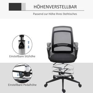 Bürostuhl höhenverstellbar 921-187 Schwarz - Textil - 60 x 126 x 60 cm