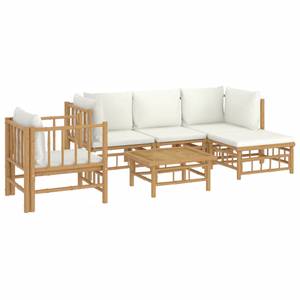 Garten-Lounge-Set 3028492-3 (6-teilig) Braun - Cremeweiß - Weiß