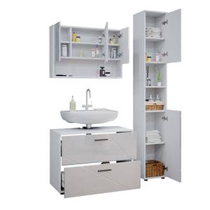 Mobilier de salle de bains Irma Blanc brillant - Blanc