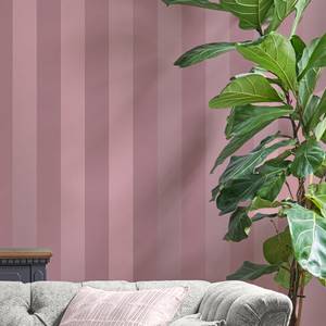 Vliestapete Lille Pearlescent Stripe Pink - Papier - Kunststoff - Textil - 52 x 52 x 1000 cm