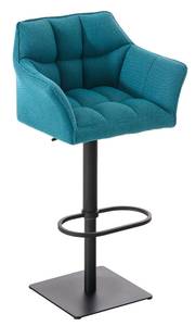 Tabouret de bar Damaso Lot de 2 Turquoise - Noir