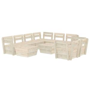 Garten-Lounge-Set Beige - Massivholz - Holzart/Dekor - 60 x 30 x 60 cm