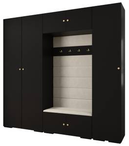 Garderobe Inova 2 Z8 Schwarz - Gold - Weiß - Gold