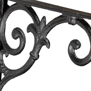2 x Regalwinkel antik schwarz Schwarz - Metall - 4 x 25 x 25 cm