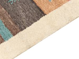 Teppich SARILAR Beige - Blau - Orange - Rot - Echtfell - 140 x 2 x 200 cm