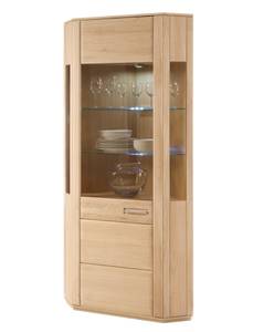 Eckvitrine Senta 6 mit LED Braun - Holzart/Dekor - Holz teilmassiv - 69 x 209 x 38 cm