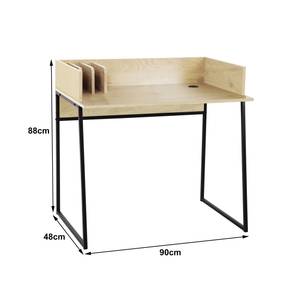 Schreibtisch BENTON Beige - Metall - 90 x 88 x 48 cm