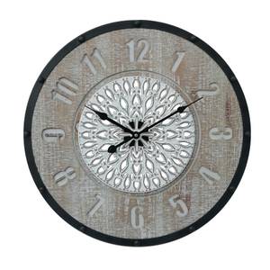 Horloge murale Guayabo Marron - Bois manufacturé - 5 x 50 x 50 cm