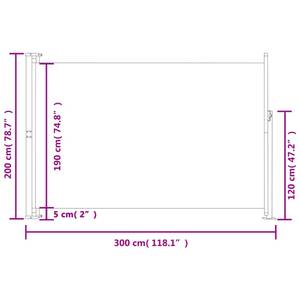 Seitenmarkise 3005782 Braun - 300 x 200 cm