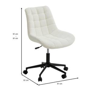Chaise de bureau TASK Blanc - Textile - 54 x 80 x 61 cm