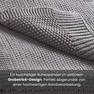 Baby-Strickdecke Babydecke ✓OEKO-TEX Grau - Textil - 70 x 100 x 0 cm