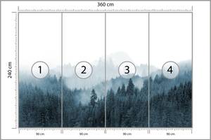 Papier Peint FORÊT Brouillard Nature 3D 360 x 240 x 240 cm