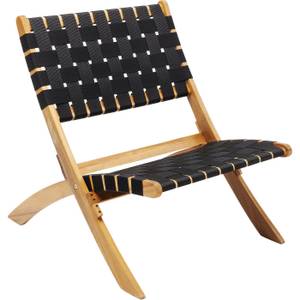 Chaise de jardin Ipanema Noir - Bois massif - 78 x 73 x 60 cm