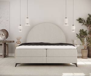 Boxspringbett Circle Beige - Breite: 200 cm