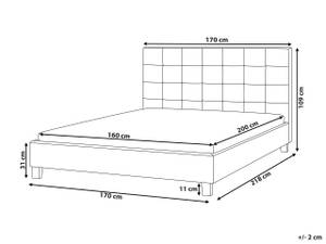 Doppelbett ROCHELLE Grün - 170 x 109 x 218 cm