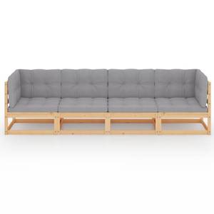 Gartensofa (4-teilig) 3009887-2 Holz