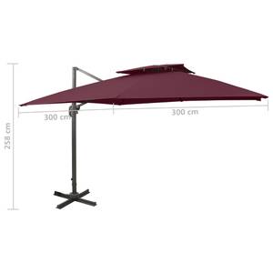 Parasol en porte-à-faux 3007472 Rouge