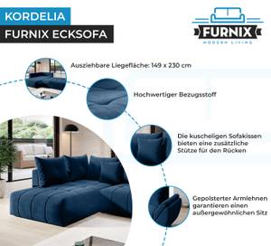 Ecksofa Kordelia Nachtblau