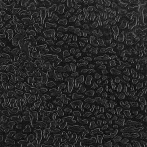 Gummi Fußmatte mit Wellenmuster Schwarz - Kunststoff - 75 x 1 x 45 cm