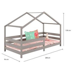 Lit cabane RENA 90x200 cm Gris