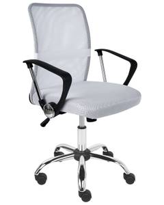 Chaise de bureau BEST Noir - Blanc crème - Gris - Argenté - Blanc