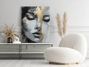 Image Sur Toile Visage Abstrait Portrait 50 x 70 x 70 cm