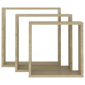 Étagère murale(lot de 3) 3009965 Marron - Bois manufacturé - 30 x 30 x 10 cm