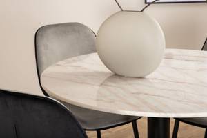 EstelleØ106WHBL ensemble table, table Blanc - Bois massif - 106 x 75 x 106 cm