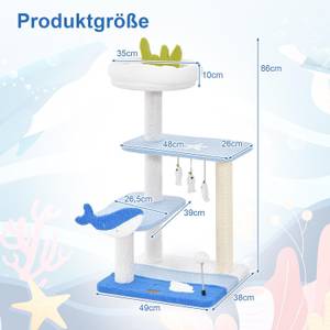 Kratzbaum BH32342NX Blau - Holzwerkstoff - 38 x 86 x 49 cm