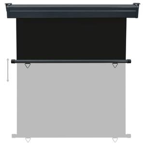 Balkon-Seitenmarkise 3001573 Schwarz - 160 x 150 cm