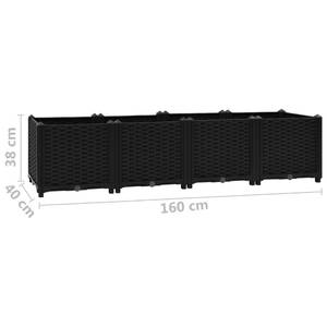 Hochbeet M625860 Schwarz - 160 x 38 x 40 cm