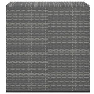 Kissenbox Grau - Metall - Polyrattan - 100 x 104 x 100 cm
