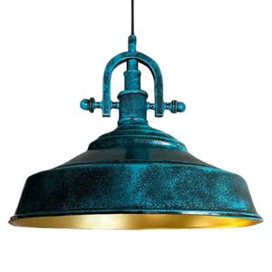 Lampe Asletl Ozean Hängelampe Industrial Dunkelblau - Gold