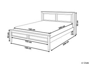 Lit double OLIVET Largeur : 168 cm