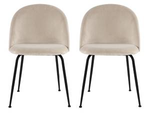 Chaise MELBOURNE Lot de 2 Beige - Lot de 2