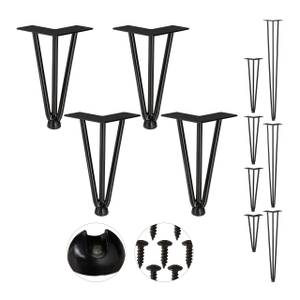 4er Set Hairpin Legs mit 3 Streben Höhe: 86 cm