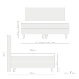 BoxspringbettPure Premium Ecru - Breite: 160 cm