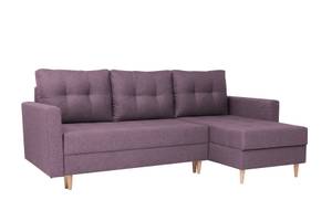 Ecksofa Casiopeia Violett - Holzwerkstoff - 225 x 90 x 145 cm