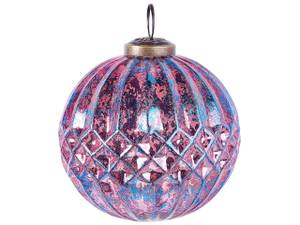 Weihnachtsbaumkugeln ASTRAL Blau - Pink - Glas - 11 x 14 x 11 cm